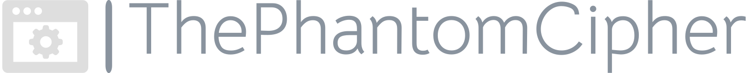 Logo of Kamogelo's website written as The Phantom Cipher